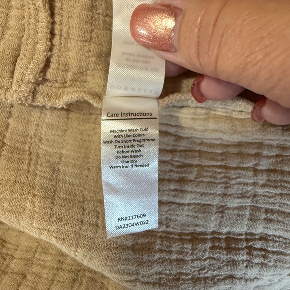 DownEast 100% Cotton Textured Beige Blazer Jacket Women’s Casual Lightweight L - Picture 6 of 7